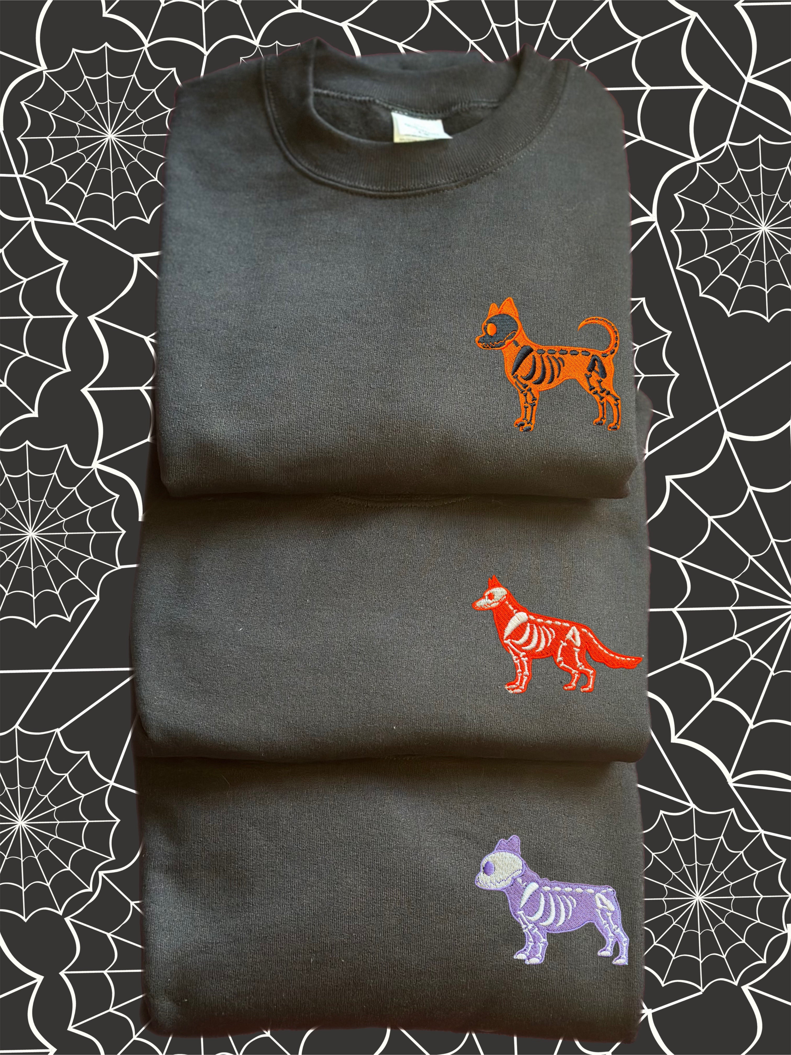Custom Skeleton Pet crewneck(all pet designs)