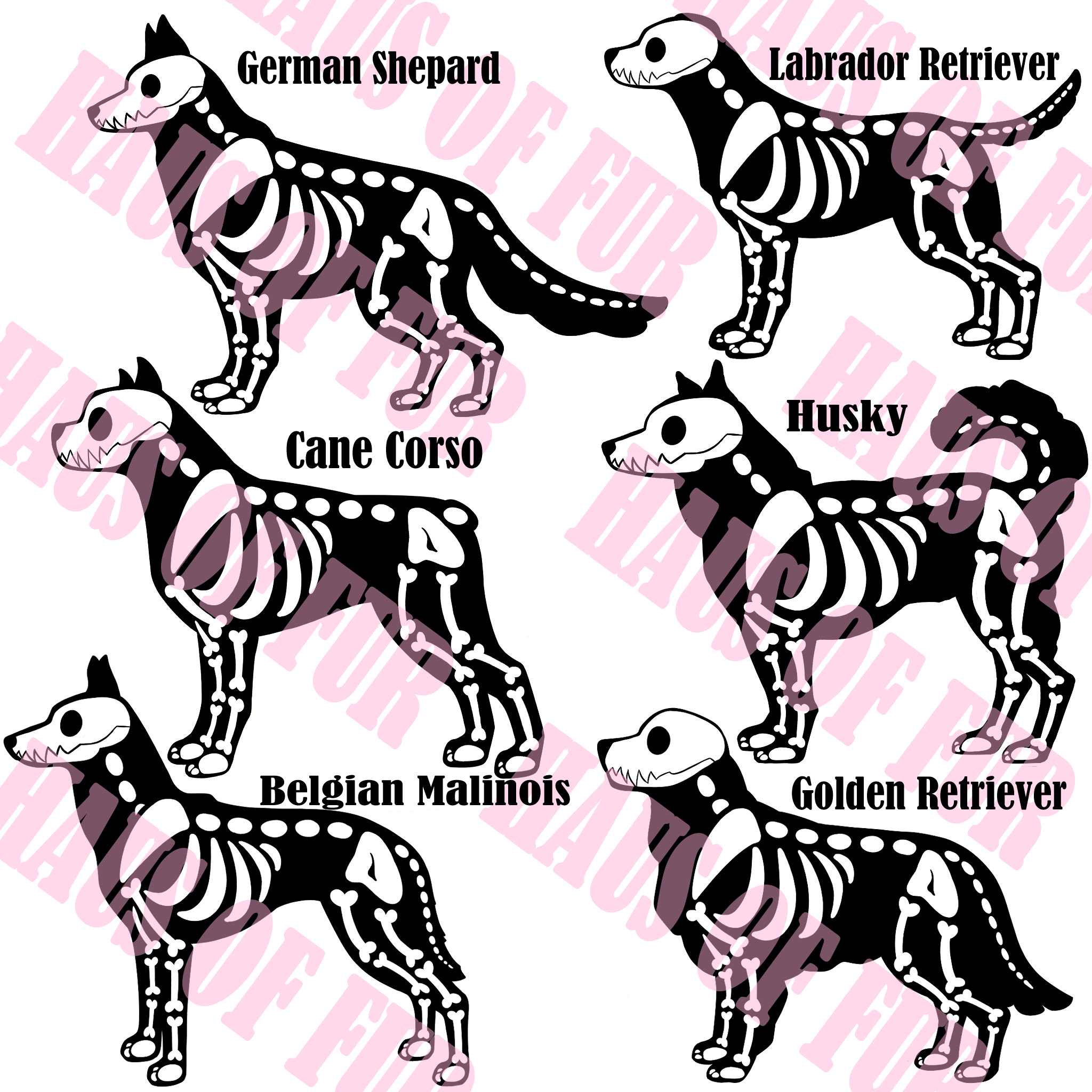 Custom Skeleton Pet crewneck(all pet designs)