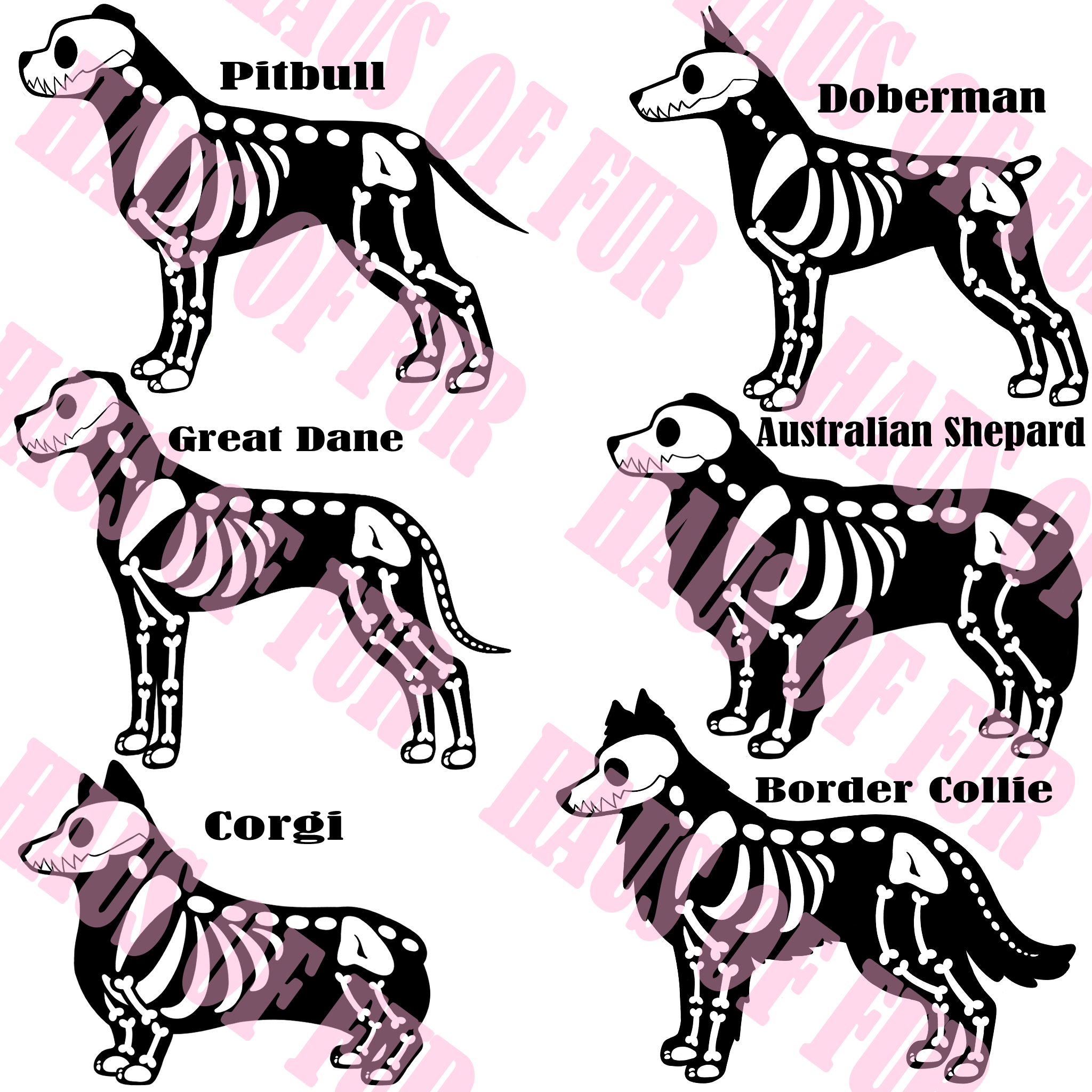 Custom Skeleton Pet crewneck(all pet designs)