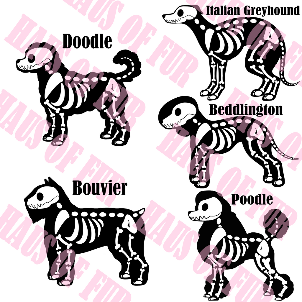 Custom Skeleton pet Zip up Hoodie