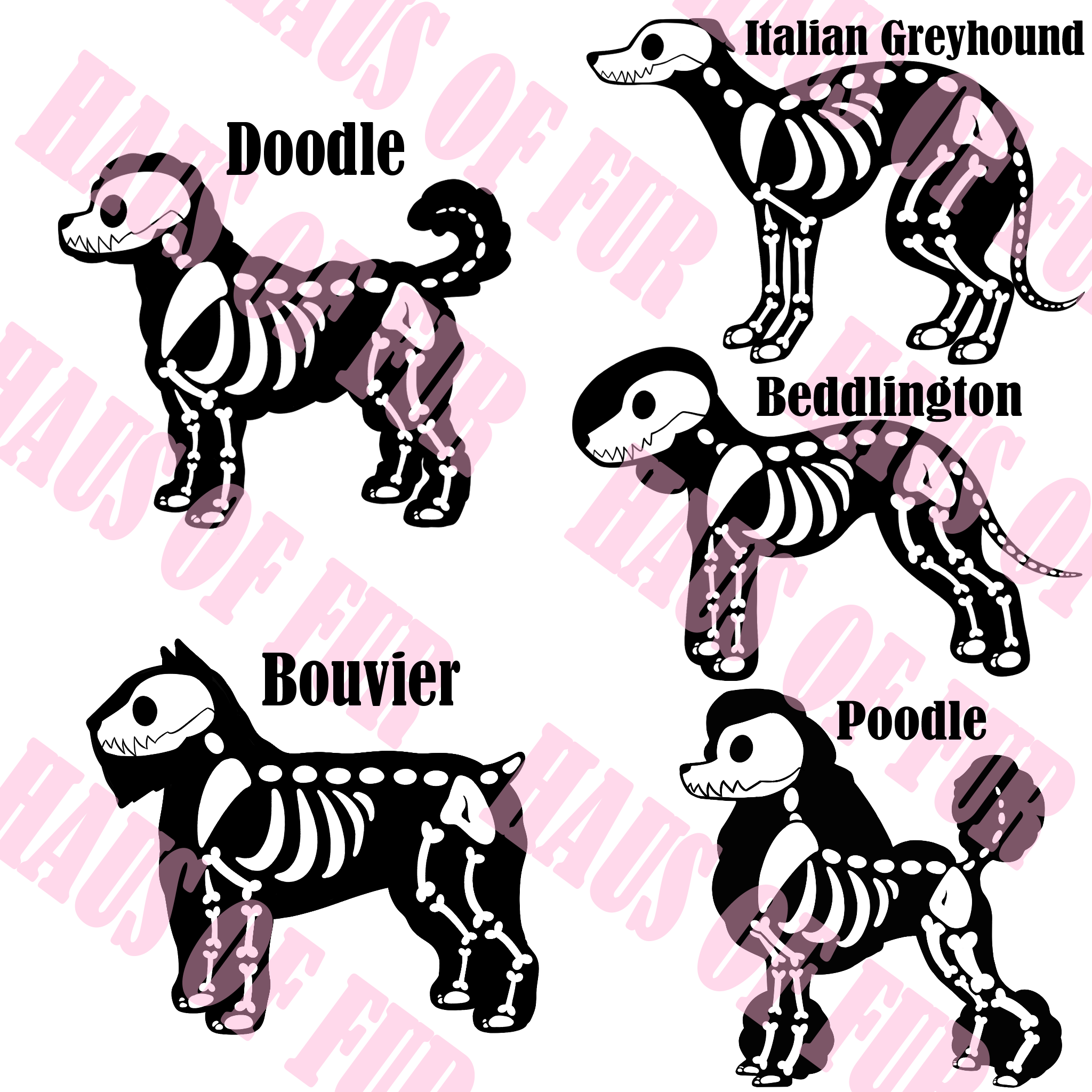 Custom Skeleton Pet crewneck(all pet designs)