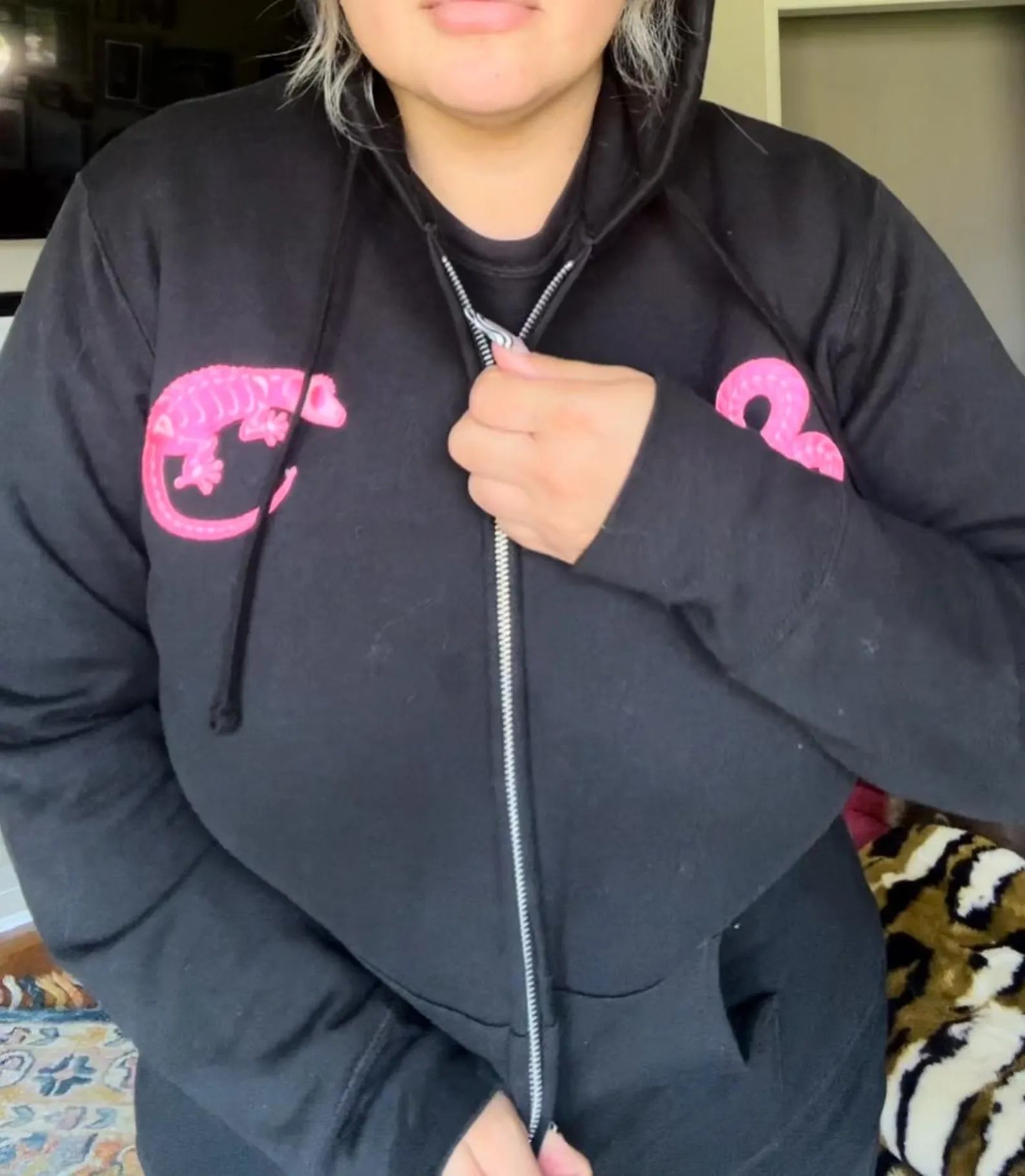 Custom Skeleton pet Zip up Hoodie