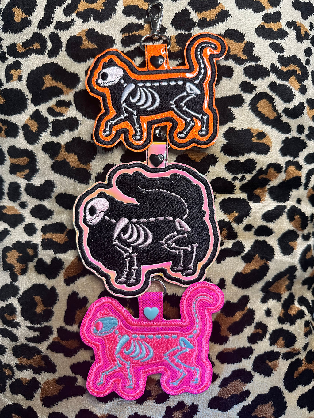 Customizable Skeleton Cat Badge